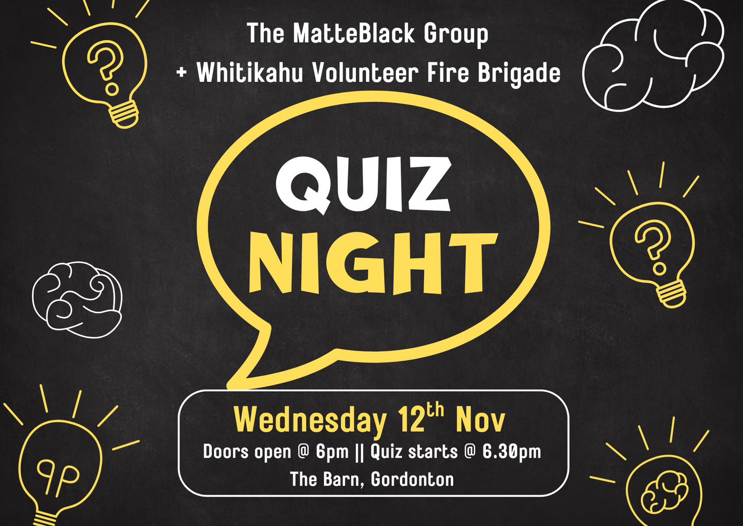 Quiz Night Tickets - Table of 8 People